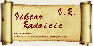 Viktor Radoičić vizit kartica